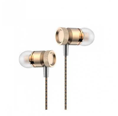 Casti audio cu fir pentru telefon Konfulon INA8 auriu foto