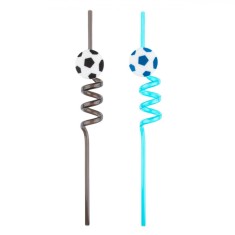 Paie Reutilizabile, Rasucite, Figurina Minge de Fotbal, Set 2 Buca?i, Albastru Negru, 6x270 mm foto