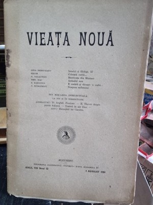 Revista Vieata Noua Nr. 12 august 1911 foto