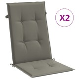 Cumpara ieftin Perne scaun cu spatar inalt 2 buc. melanj gri 120x50x4cm textil