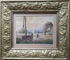 Karl S. Natzi-Ţărăncuţe la f&acirc;nt&acirc;nă, şcoală rom&acirc;nească, tehnică mixtă, Scene gen, Acuarela, Impresionism