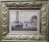 Karl S. Natzi-Ţărăncuţe la f&acirc;nt&acirc;nă, şcoală rom&acirc;nească, tehnică mixtă