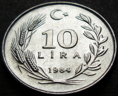 Moneda 10 LIRE - TURCIA, anul 1984 *cod 530 A foto