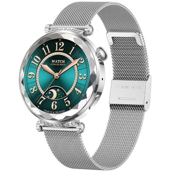 SMARTECH SmartWatch cu Apel Bluetooth, Ritm Cardiac, Tensiune Arteriala, Nivel Oxigen, Calorii, Pasi, Distanta, Vreme, Somn, Calculator, Numar SOS S81