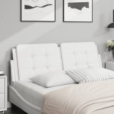vidaXL Pernă pentru tăblie pat, alb, 120 cm, piele artificială