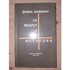 La inceput a fost metafora-Stefan Avadanei