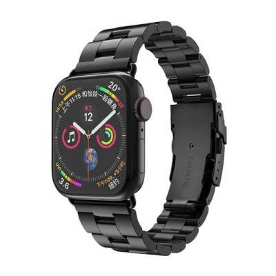 Curea pentru Apple Watch 1/2/3/4/5/6/7/8/9/SE/SE 2 (38/40/41mm) - Techsuit Watchband (W036) - Black foto