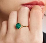 Inel Argint 925 Model --Malachite Stone Unique --Placat Aur ARG397A, Argintboutique