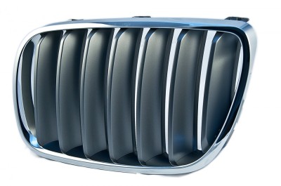Grila radiator Bmw X3 (E83), 2006-11.2010, stanga, crom/negru, 51113420087, 205505-9 foto
