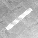 Cumpara ieftin Rigolă de duș cu găuri, 83 x 14 cm, oțel inoxidabil