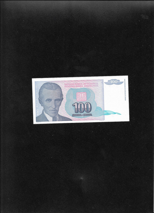 Iugoslavia 100 dinari dinara 1994 unc