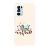 Husa compatibila cu Oppo A72, Viceversa, model Lazy day Pusheen, Silicon, TPU, Transparent, Carcasa