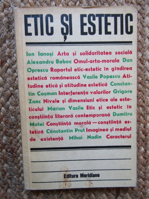 ETIC SI ESTETIC. STUDII DE ESTETICA SI TEORIA ARTEI-DUMITRU MATEI