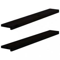 vidaXL Pervaz 2 buc lemn masiv de Maro &icirc;nchis 110x15x2 cm 4009169