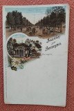 Salutari din Bucuresci (Bucuresti). Soseaua Kiseleff, Biserica Stavreopoleos. Colt indoit in dreapta sus - Necirculata