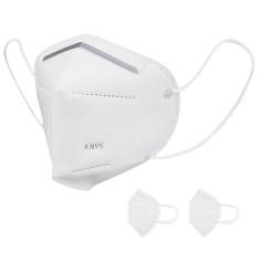 Set 2 masti de protectie KN95 pentru adulti, filtrare ridicata minimum 95%, de unica folosinta, culoare alba