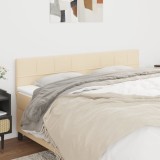 Cumpara ieftin Tăblii de pat, 2 buc, crem, 80x5x78/88 cm, textil