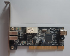 Placa PCI FireWire pentru PC cu 3 porturi FW foto