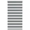 Jaluzea tip zebra gri &icirc;nchis lățime țesătură 70,9 cm poliester