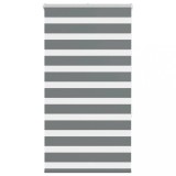 vidaXL Jaluzea tip zebra gri &icirc;nchis lățime țesătură 70,9 cm poliester