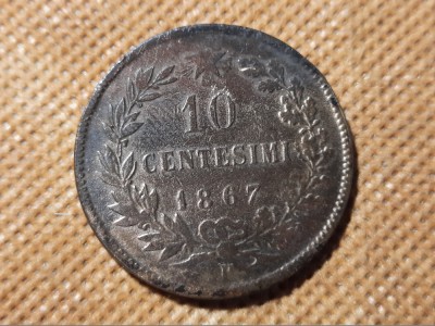 ITALIA 10 CENTESIMI 1867 foto