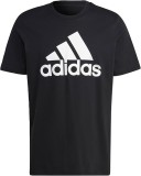Tricou cu maneca scurta pentru barbati Adidas Essentials Single Jersey Big Logo, negru, M - OUTLET