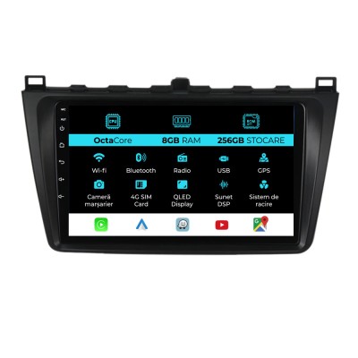 Navigatie Dedicata Mazda 6 (2008-2013), 9Inch, 8Gb Ram, 256Gb Stocare, Carplay foto