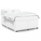 vidaXL Pat box spring cu saltea, alb, 140x190 cm, piele ecologică 3288421