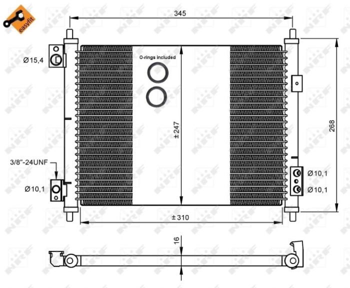 NRF 35926 EASY FIT Condensator, climatizare