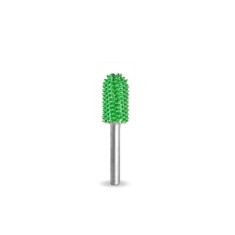 Biax sculptura lemn SABURR - cap cilindric rotund 6,4mm, tija 3,2mm, Granulatie Saburr ASPRA - VERDE