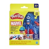 Cumpara ieftin Set Play-Doh Marvel - Figurina flexibila Captain America, cu accesorii, 10 cm
