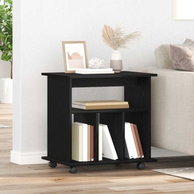 vidaXL Cabinet mobil Stejar negru 60 x 45 x 55 cm Lemn compozit 862674 foto