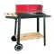 Gratar portabil pe roti cu ardere pe lemne si carbune, 86.5 x 41.5 x81.5 cm
