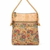 Geanta dama crossbody florala din pluta