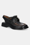 Camper pantofi de piele Dana femei, culoarea negru, cu toc plat, K201742-001