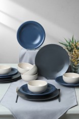 Keramika Set de vesela - River Mix - 18 bucăți - 6 persoane - Stoneware