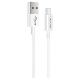 Cablu Date si Incarcare USB la USB Type-C Usams SJ285, 1 m, Alb