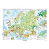 Europa. Harta fizico-geografica si a principalelor resurse naturale de subsol 140x100 cm CR-3106B