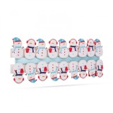 Cleme de Craciun cu panglica - Om de zapada - 22 x 35 mm - 18 buc, 2 m pachet