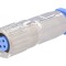 Conector M9 mufă mamă aurit IP65 - 4 pini