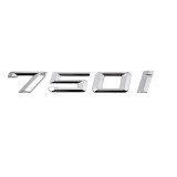 Emblema 750i pentru spate portbagaj BMW, chrom