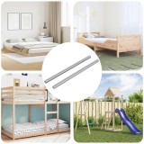 vidaXL Barele cu filet 2 pcs Argintiu M6 x 120 mm Metal 864445