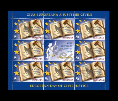 ✅RO 2011 ,LP 1920c &amp;quot;Ziua Europeana a Justitiei Civile&amp;quot; , mcoala de 8M+1V , MNH foto