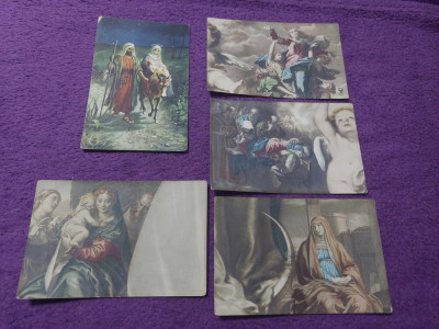 5 carti postale f.vechi de colectie-carti postale Superbe cu tematica Religioasa foto