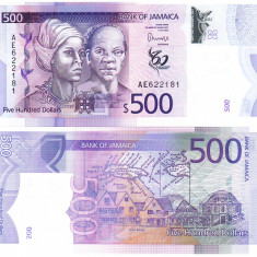 Jamaica 500 Dolari 2022 Comemoratica 60 Ani Independenta P-98 UNC