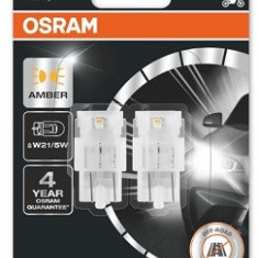 Set 2 Buc Led Osram P21/5W 12V 1,3W W3X16Q 6000K Amber LEDriving SL 7515DYP-02B