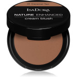 IsaDora Nature Enhanced Cream Blush Blush compact cu oglinda culoare 41 Caramel Tan 3 g