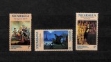Lot 3 Timbre Nestampilate Nicaragua 1976 - Bicentenar Independenta SUA 1776-1976 -A444