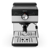 Espressor manual Krups Authentic+ XP384E10, 1400 W, 15 bar, 2 l, oprire automata, rezervor detasabil, silver