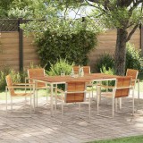 Cumpara ieftin Set de masă pentru grădină 7 pcs Lemn Solid de Acacia